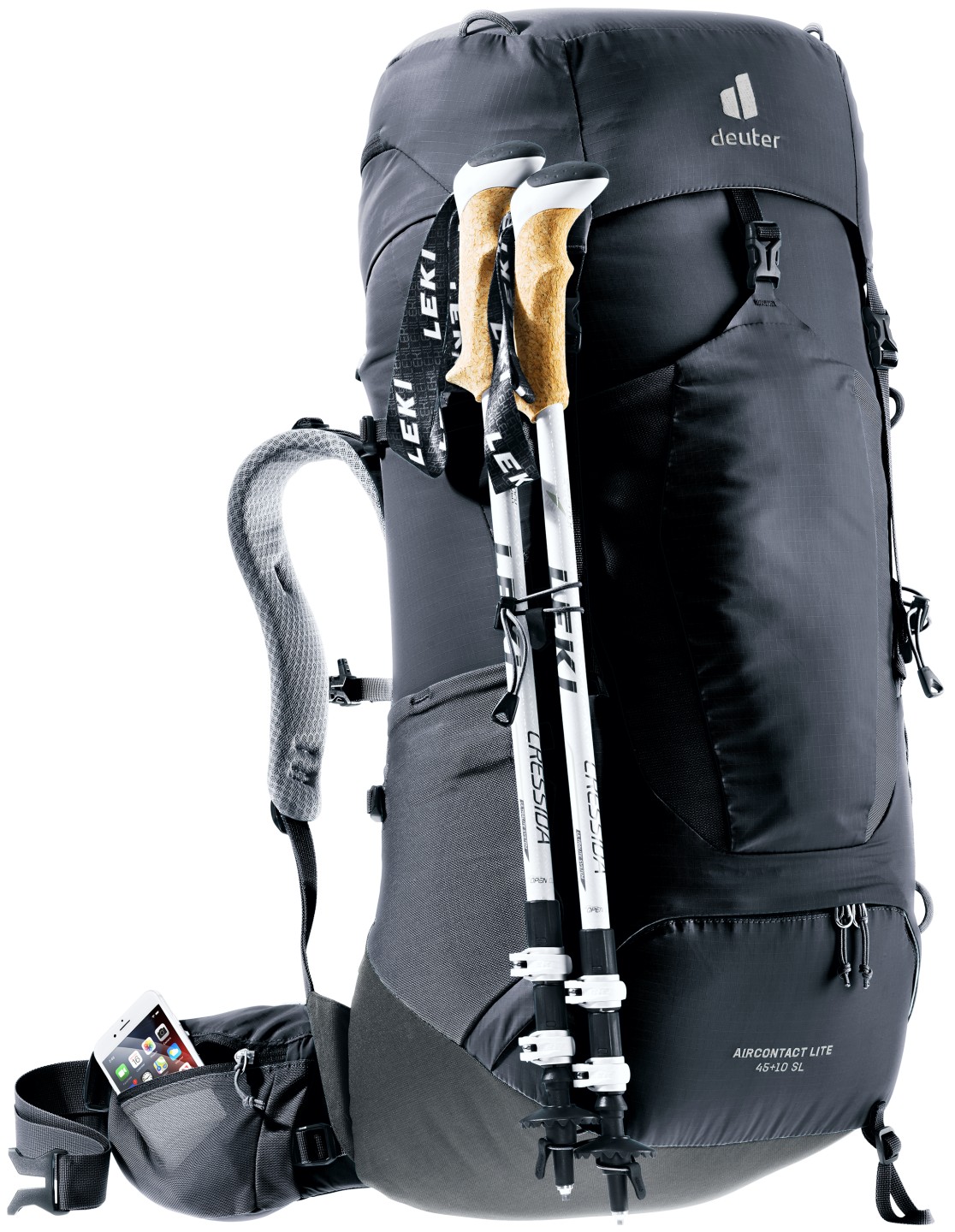 deuter Trekkingrugzak Aircontact Lite 45+10 SL – Zwart – Dames — 10 van 11