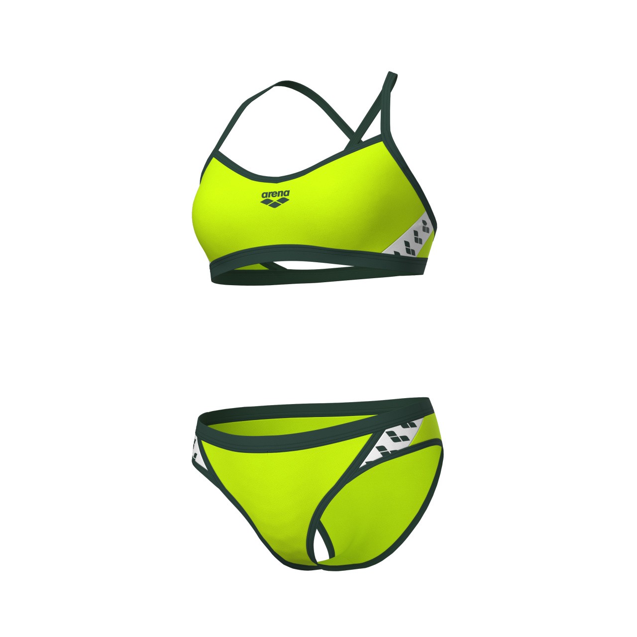 W Icons Bikini Cross Back Solid artic lime-dark