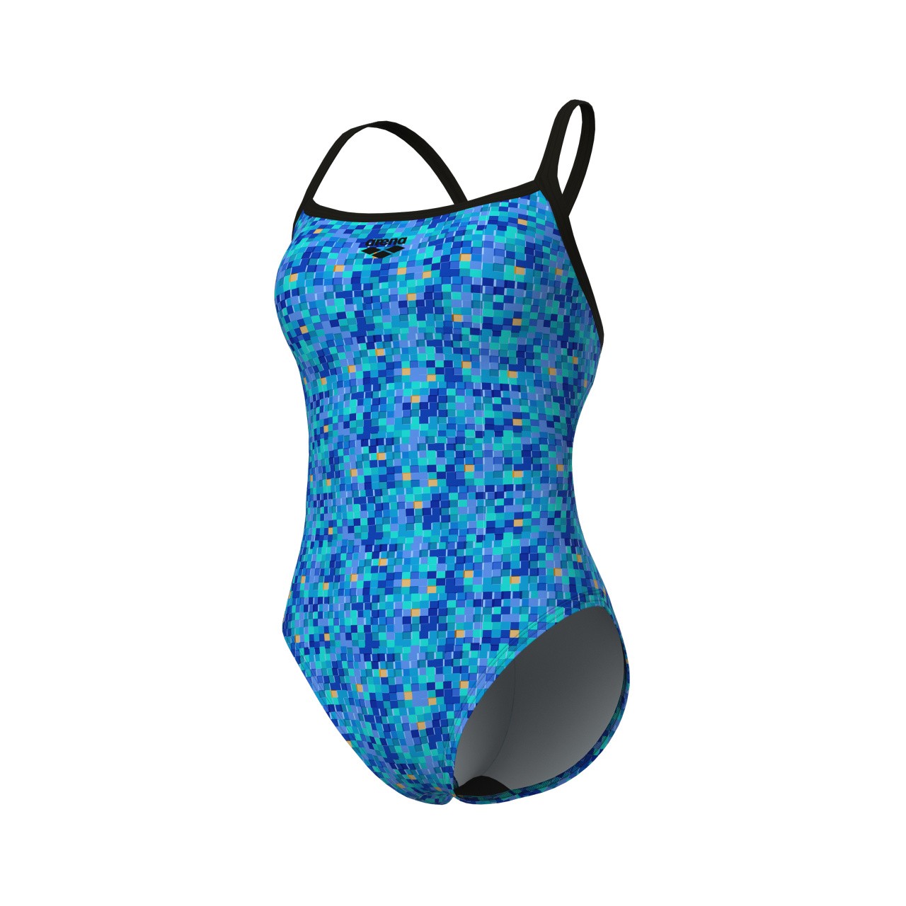 W Pooltiles Swimsuit Challenge Back black-blue