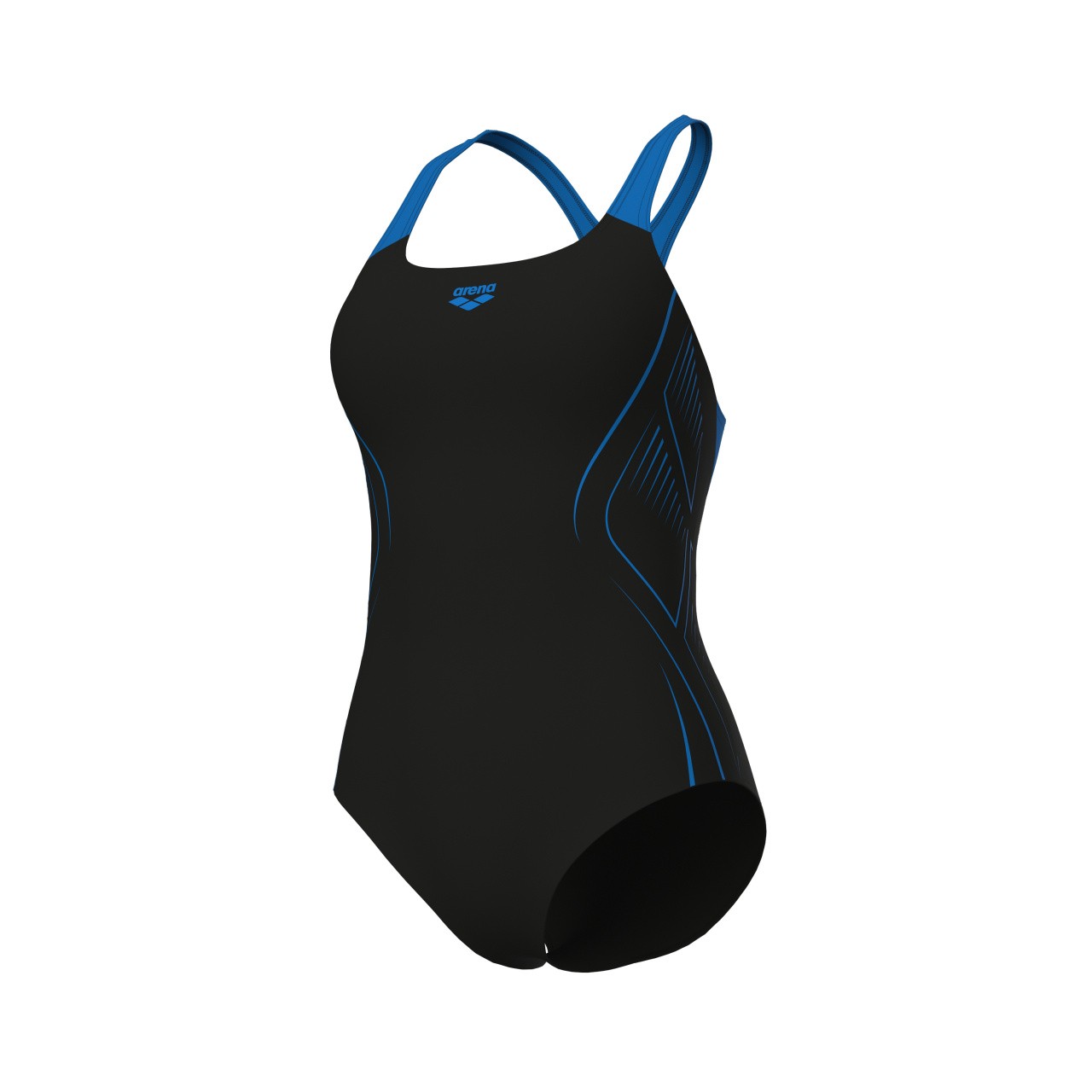 W Reflecting Swimsuit Swim Pro Back black-blue