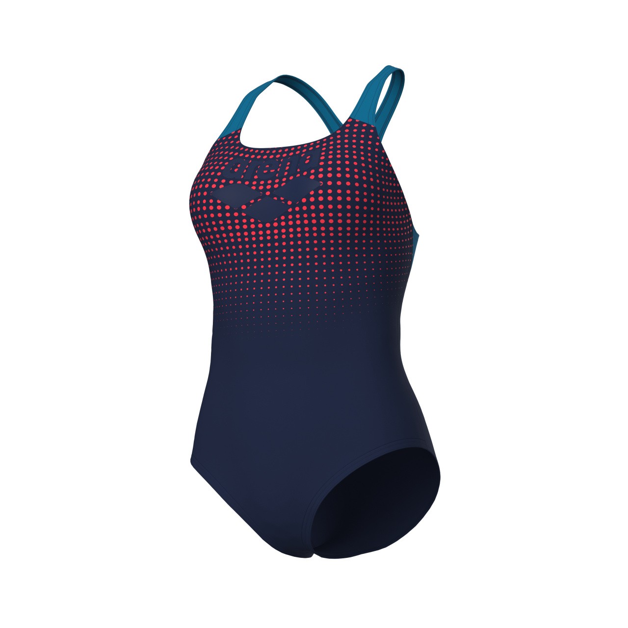 W Foggy Dots Swimsuit Swim Pro Back navy-blue