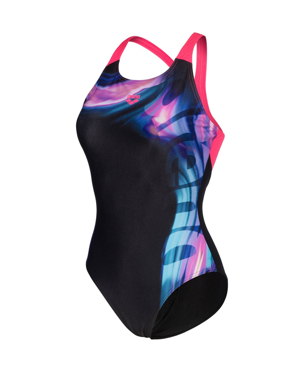 W Dreamline Swimsuit V Back black-shocking