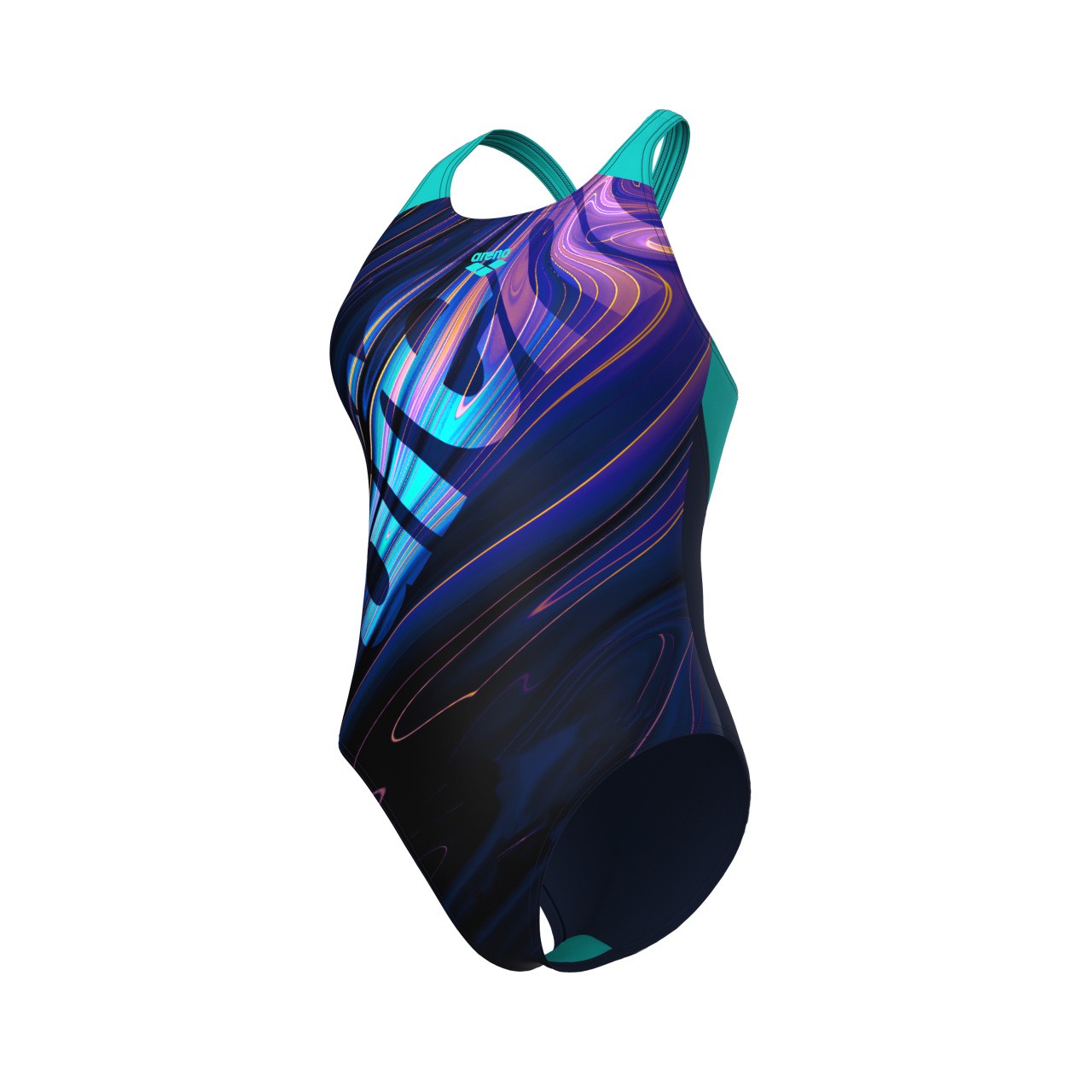 W Flow Swimsuit V Back LB navy