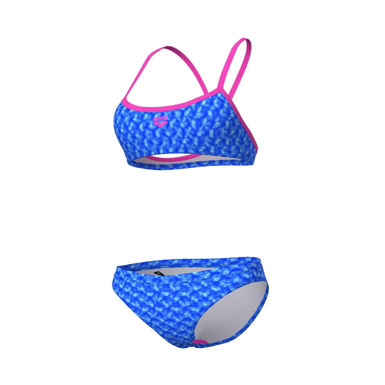 W Monogram Bikini Bandeau blue river