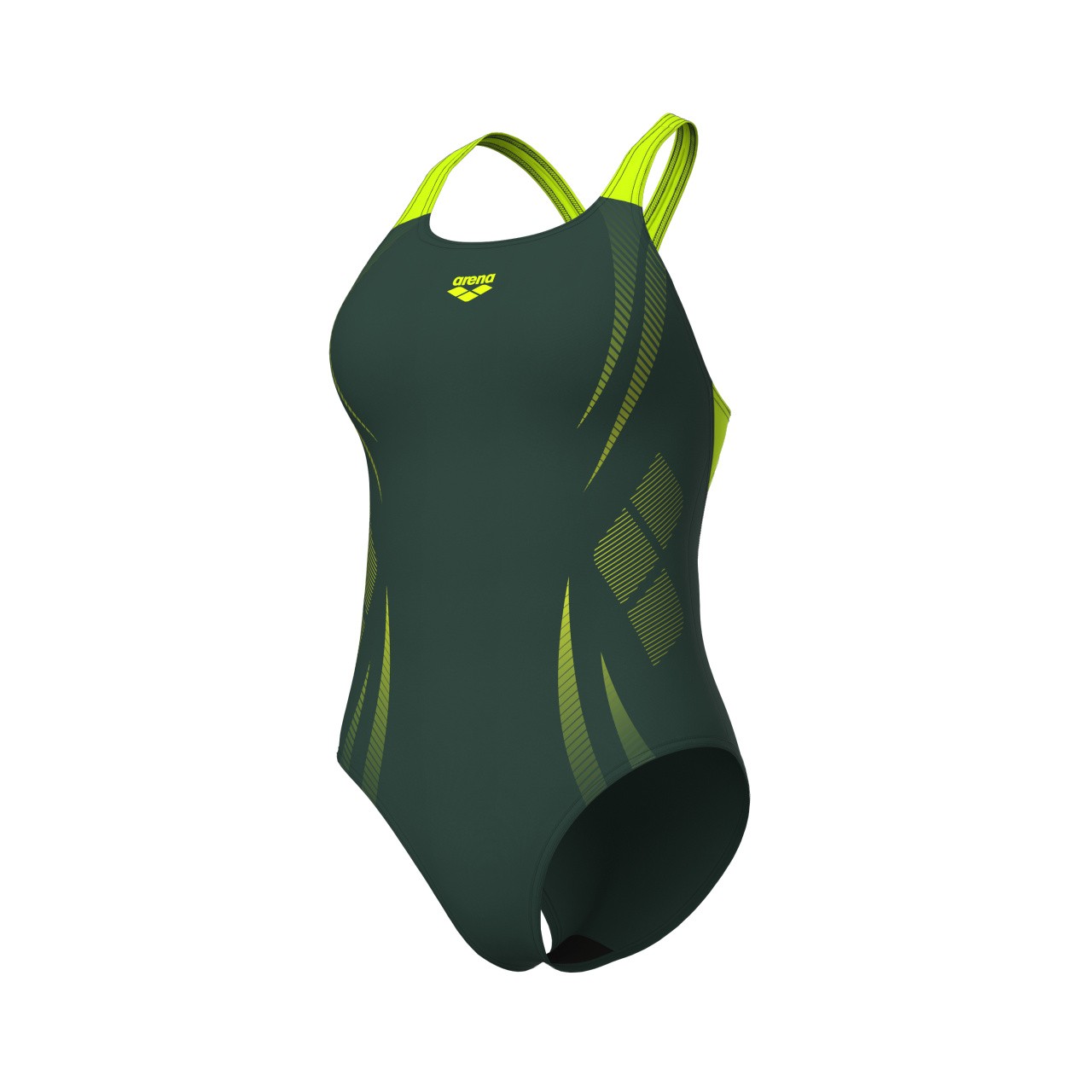 W Poseidonia Swimsuit Swim Pro Back dark