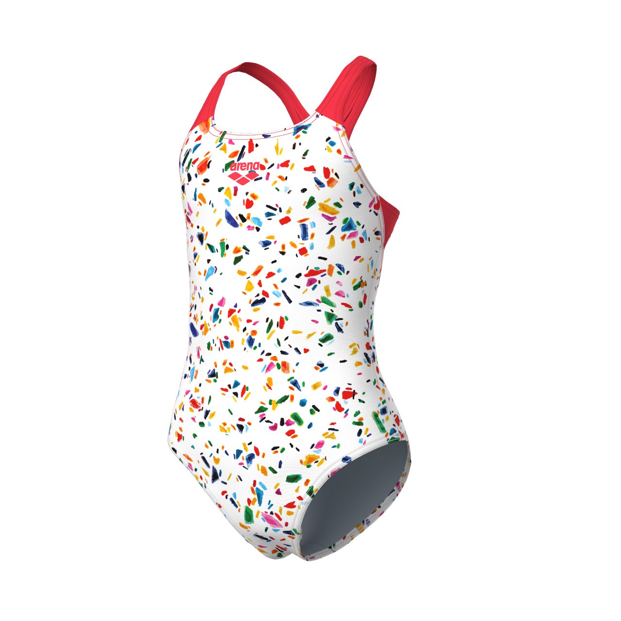 G Confetti Swimsuit Swim Pro Back white-bright
