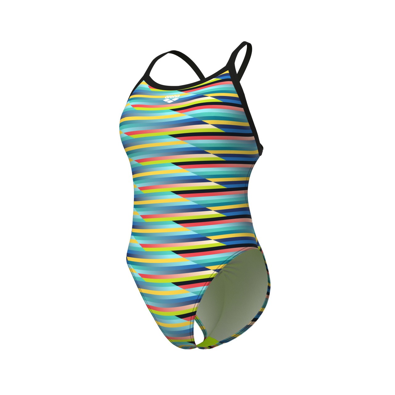 W Racing Stripe Swimsuit Xcriss Cross