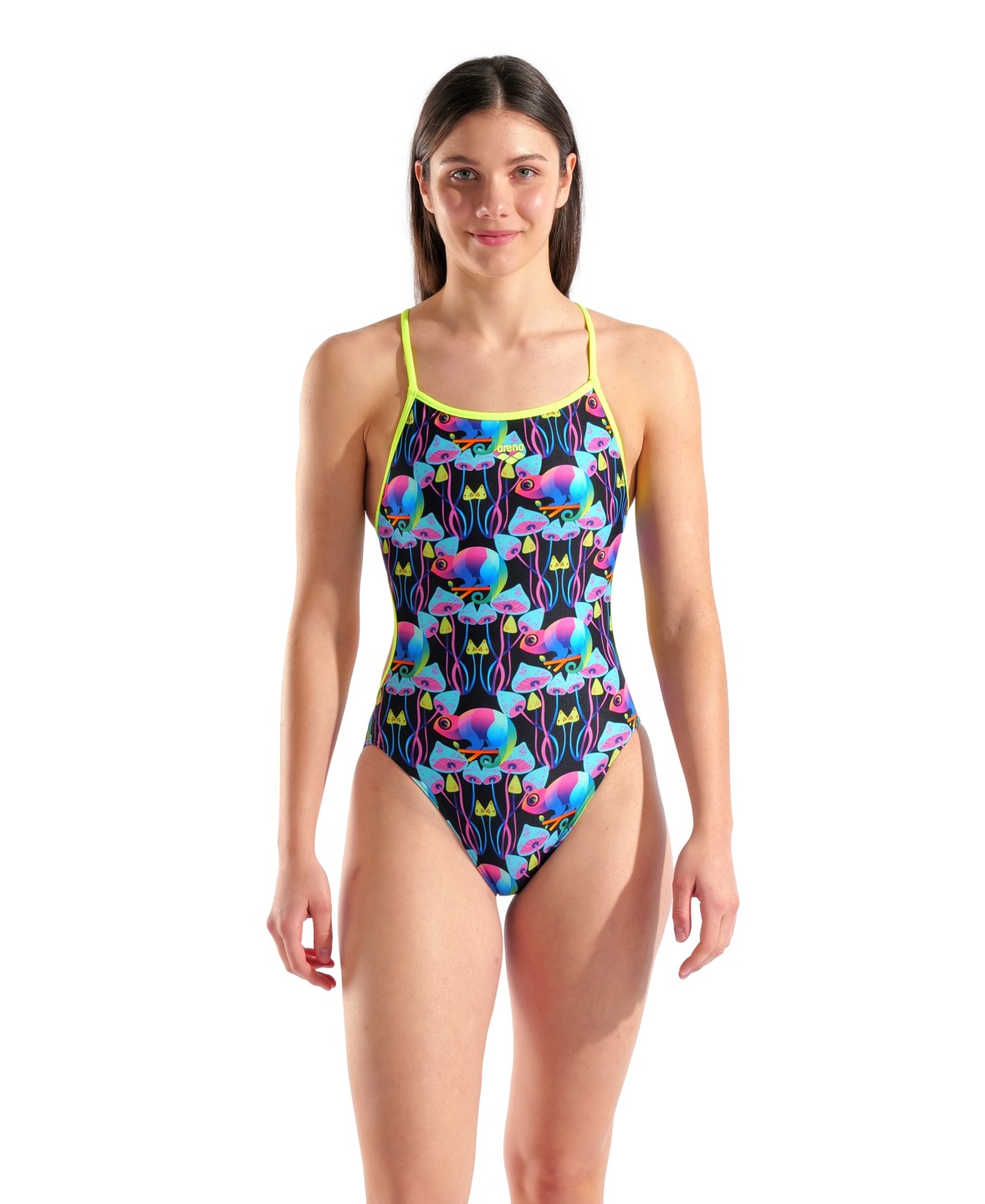 W Multi Chameleons Swimsuit Lace Back