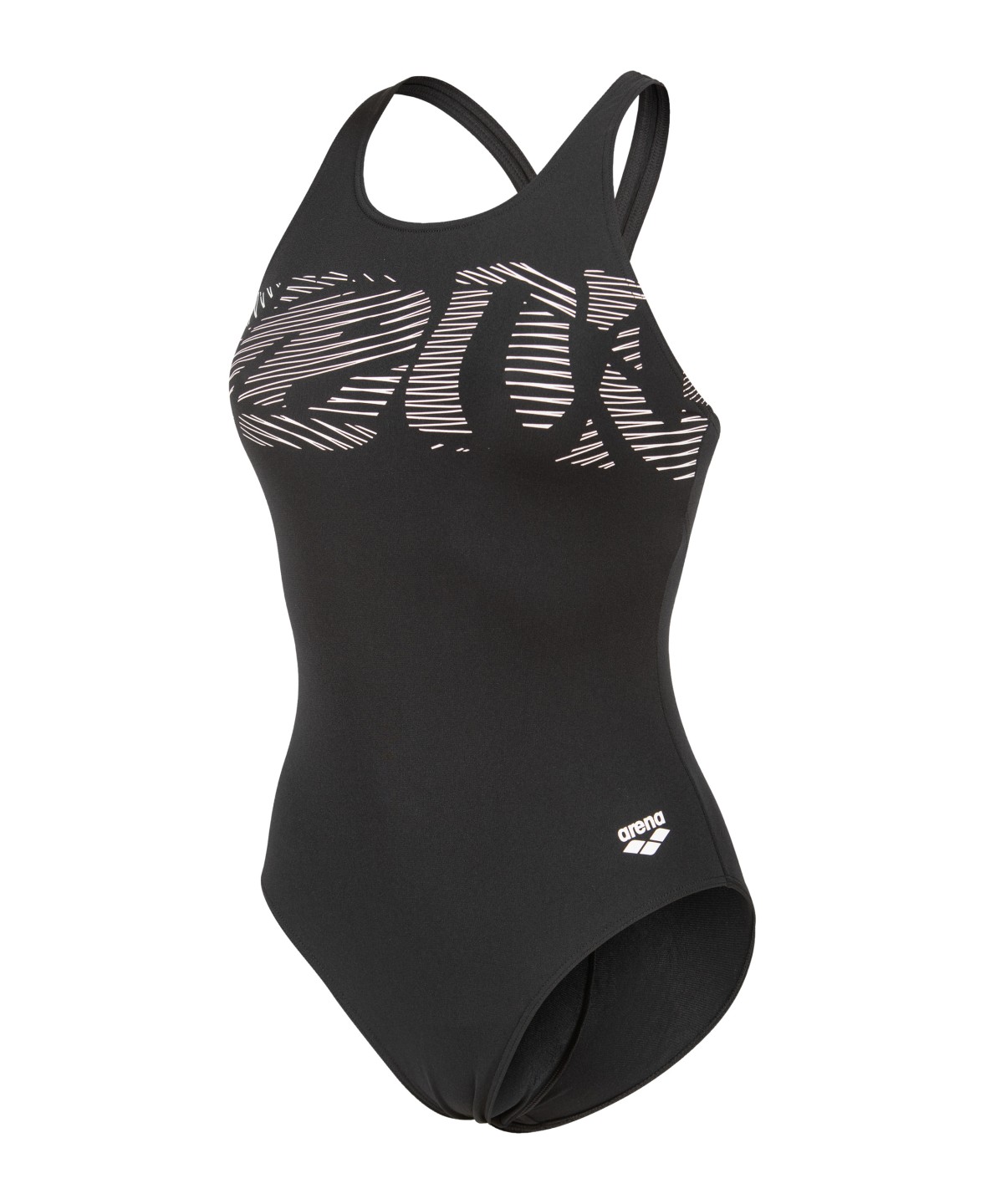 W Graphic Swimsuit V Back