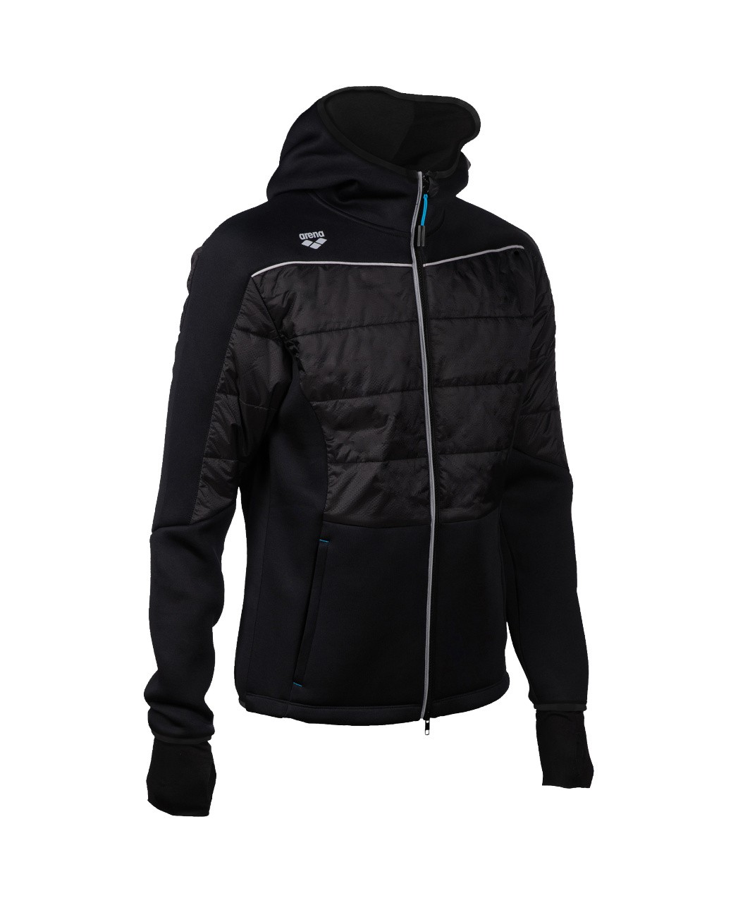 Team Hooded FZ Half-Quilted Jacket